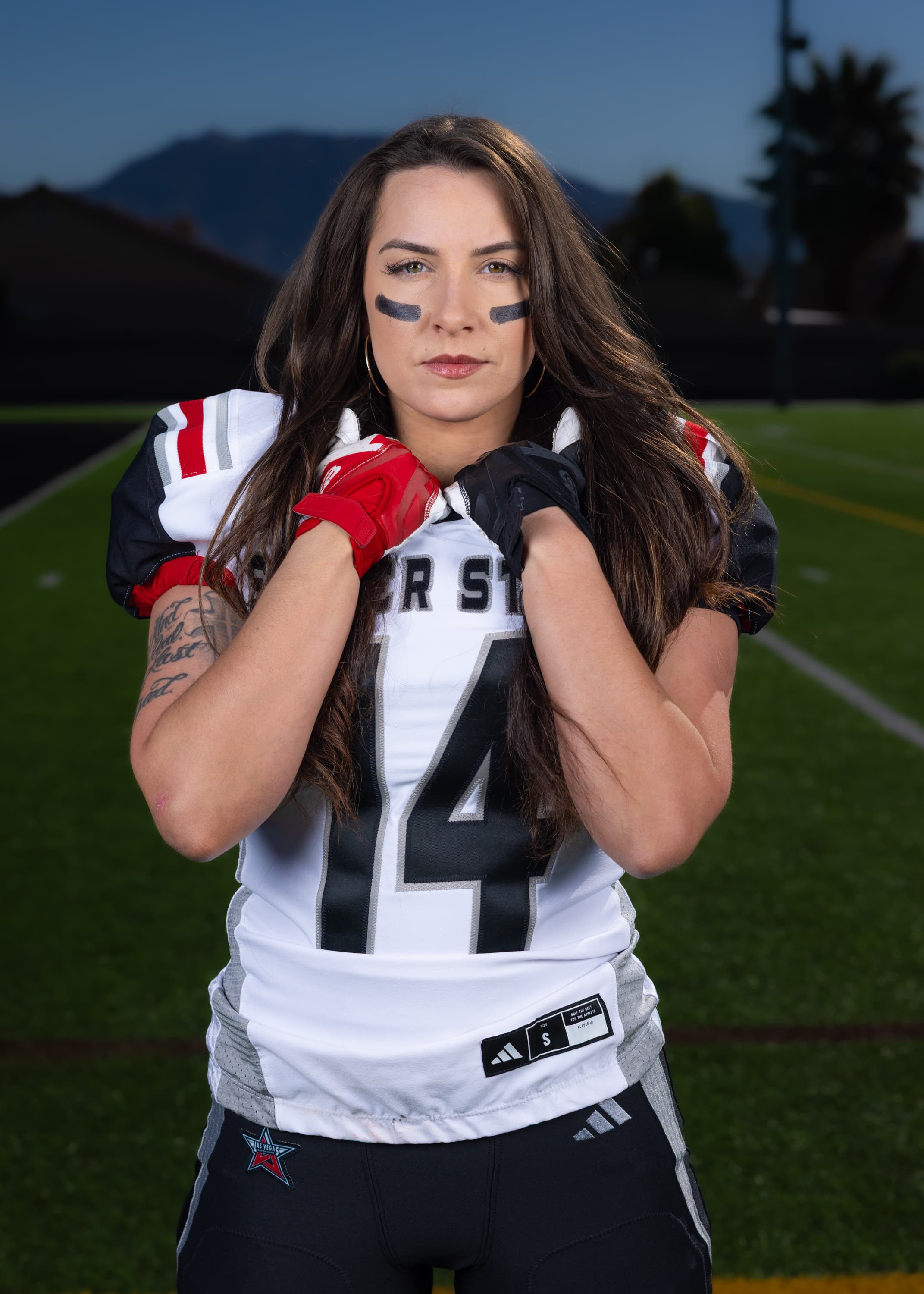 Sideline Imagery media day portrait of a Las Vegas football athlete