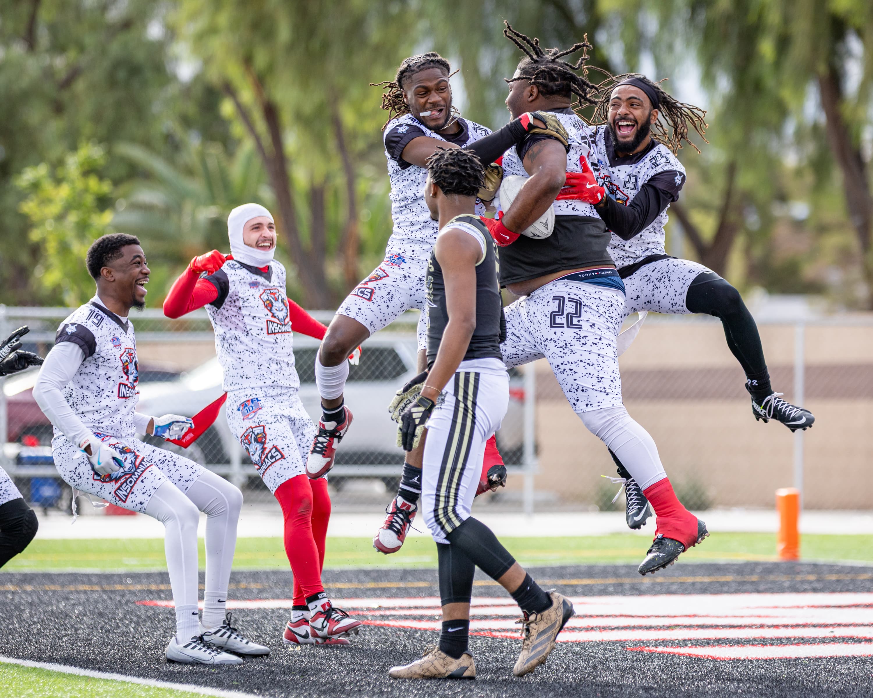 Las Vegas Insomniacs football player during game action